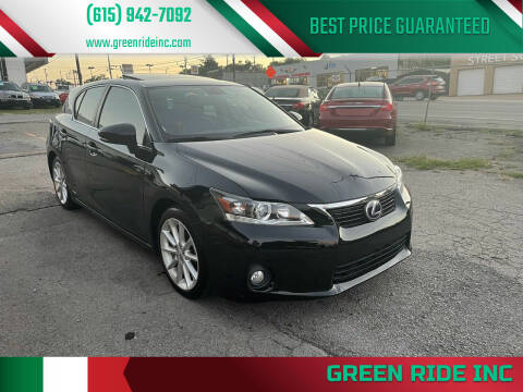 2013 Lexus CT 200h for sale at Green Ride Inc in Nashville TN