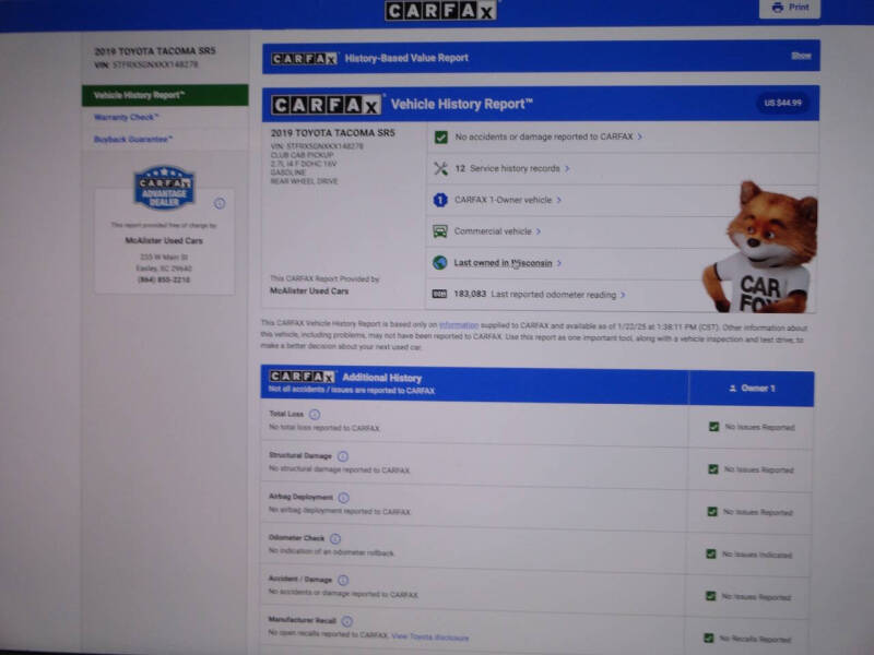 2019 Toyota Tacoma SR