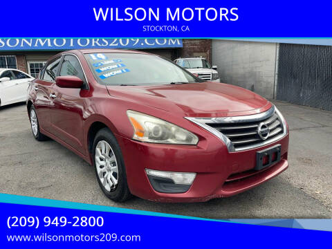 2014 Nissan Altima for sale at WILSON MOTORS in Stockton CA