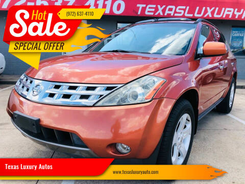 2003 Nissan Murano for sale at Texas Luxury Auto in Cedar Hill TX