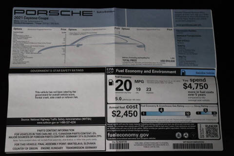 2021 Porsche Cayenne Coupe