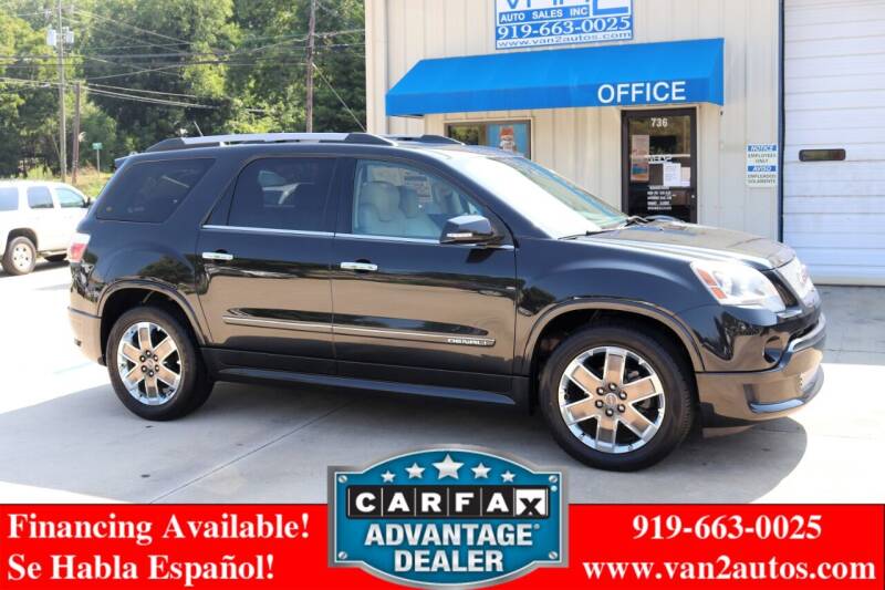 2012 GMC Acadia for sale at Van 2 Auto Sales Inc in Siler City NC