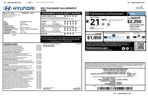 2021 Hyundai Palisade Calligraphy