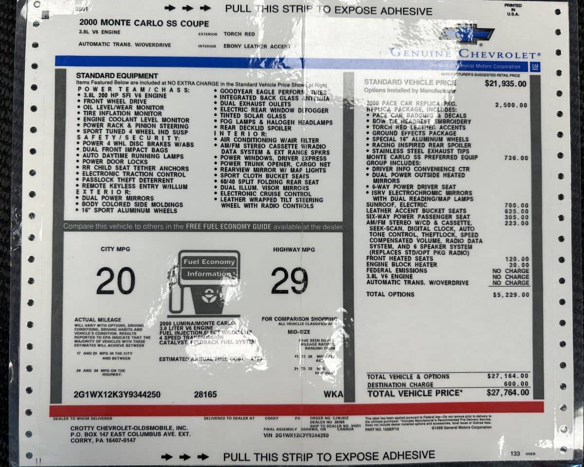 2000 Chevrolet Monte Carlo 45