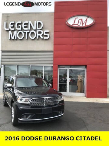 2016 Dodge Durango for sale at Legend Motors of Detroit - Legend Motors of Ferndale in Ferndale MI