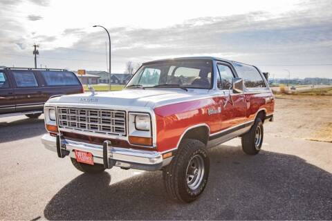 1984 Dodge Ramcharger for sale at CRUZ'N CLASSICS LLC - Classics in Spirit Lake IA