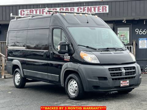 2017 RAM ProMaster for sale at CERTIFIED CAR CENTER in Fairfax VA