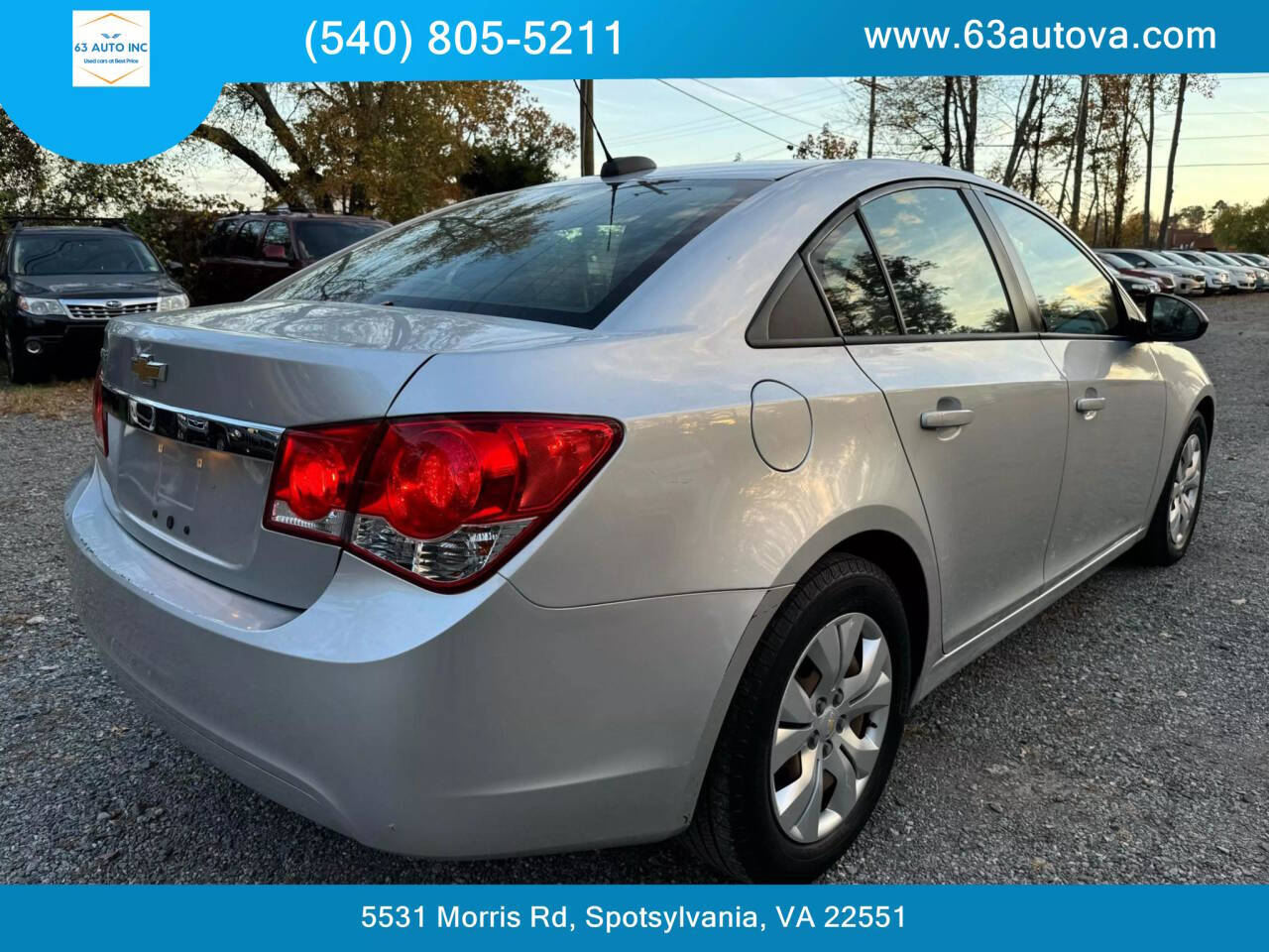 2015 Chevrolet Cruze for sale at 63 Auto Inc in Spotsylvania, VA