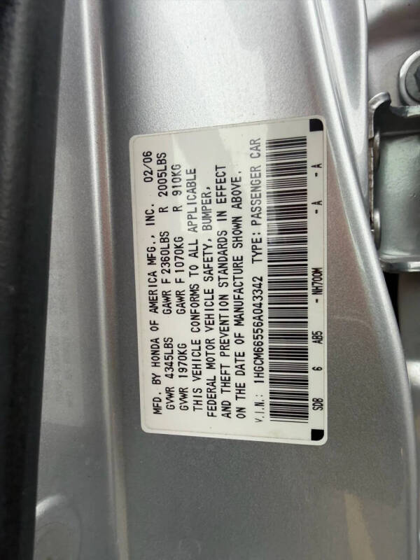 2006 Honda Accord EX V-6