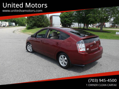 2005 Toyota Prius for sale at United Motors in Fredericksburg VA