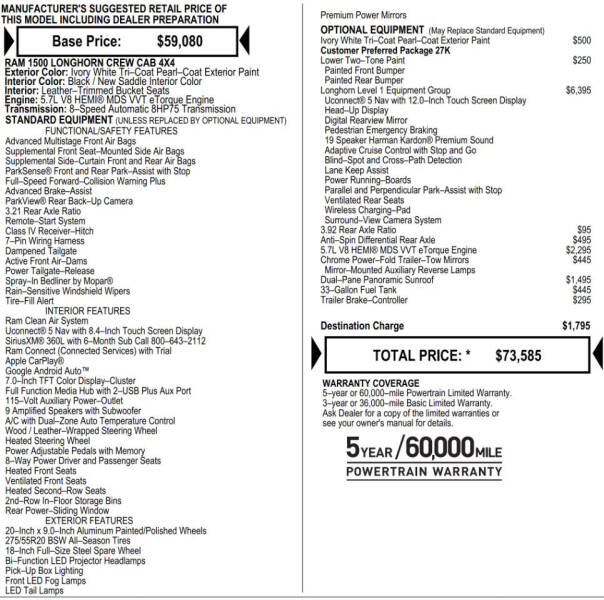2022 RAM 1500 Limited Longhorn