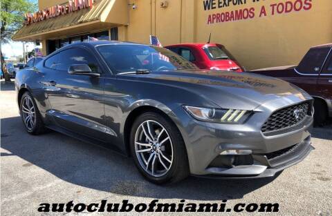 2015 Ford Mustang for sale at AUTO CLUB OF MIAMI, INC in Miami FL