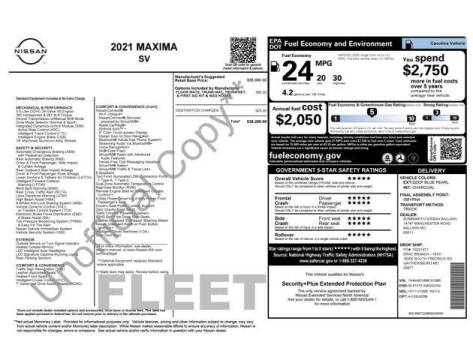 2021 Nissan Maxima 3.5 SV