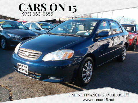 2003 Toyota Corolla for sale at Cars On 15 in Lake Hopatcong NJ