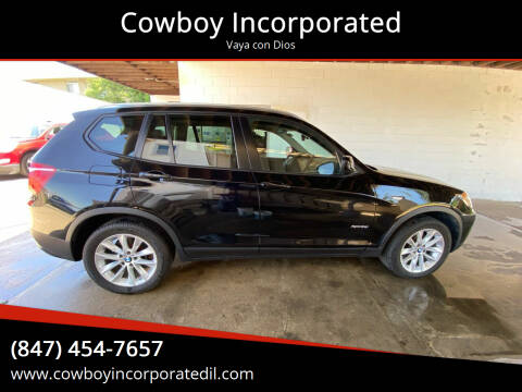 2013 BMW X3 for sale at Cowboy Incorporated in Waukegan IL
