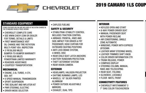 2019 Chevrolet Camaro