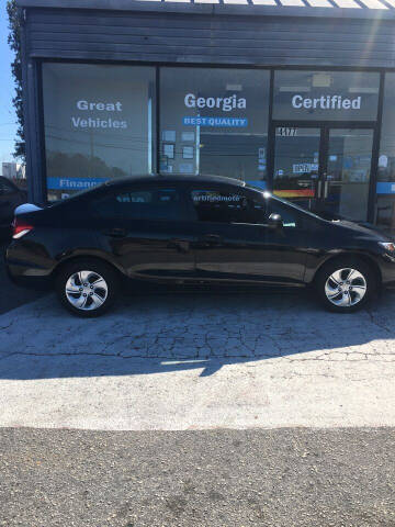 2015 Honda Civic for sale at Georgia Certified Motors in Stockbridge GA