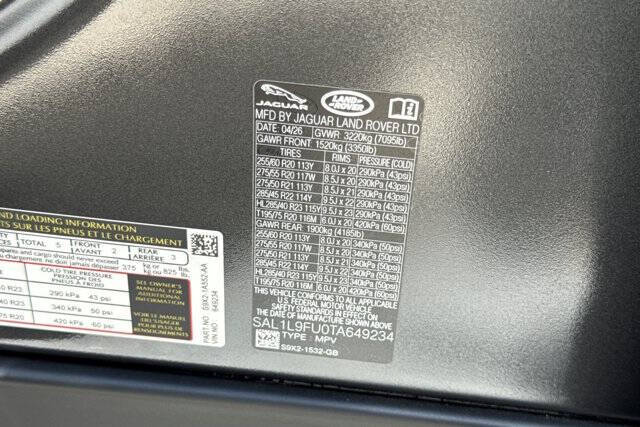 2026 Land Rover Range Rover Sport P400 Dynamic SE