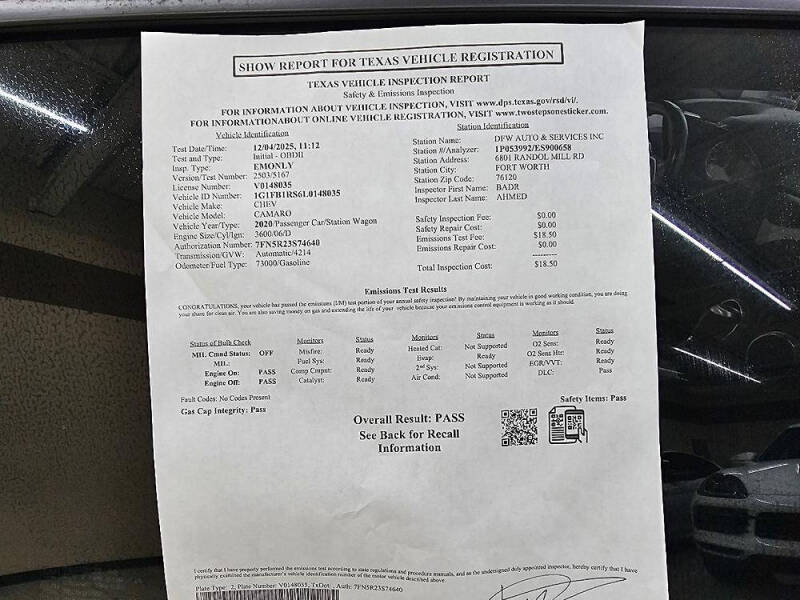 2020 Chevrolet Camaro LT