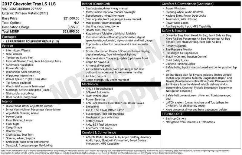 2017 Chevrolet Trax LS