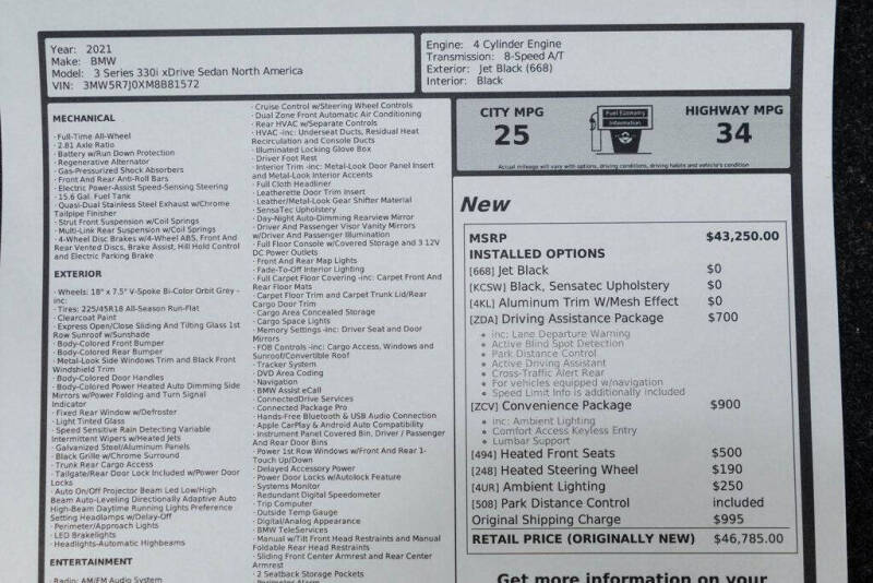 2021 BMW 3 Series 330i xDrive