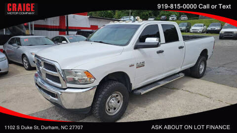 2016 RAM 2500 for sale at CRAIGE MOTOR CO in Durham NC