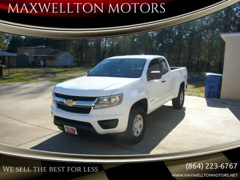 2018 Chevrolet Colorado for sale at MAXWELLTON MOTORS in Greenwood SC