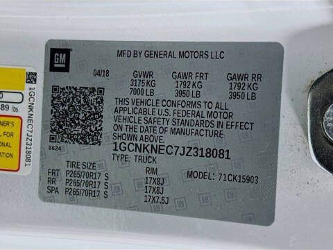 2018 Chevrolet Silverado 1500