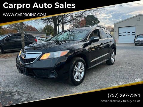 2015 Acura RDX for sale at Carpro Auto Sales in Chesapeake VA