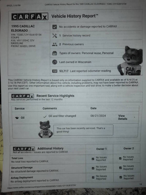 1995 Cadillac Eldorado