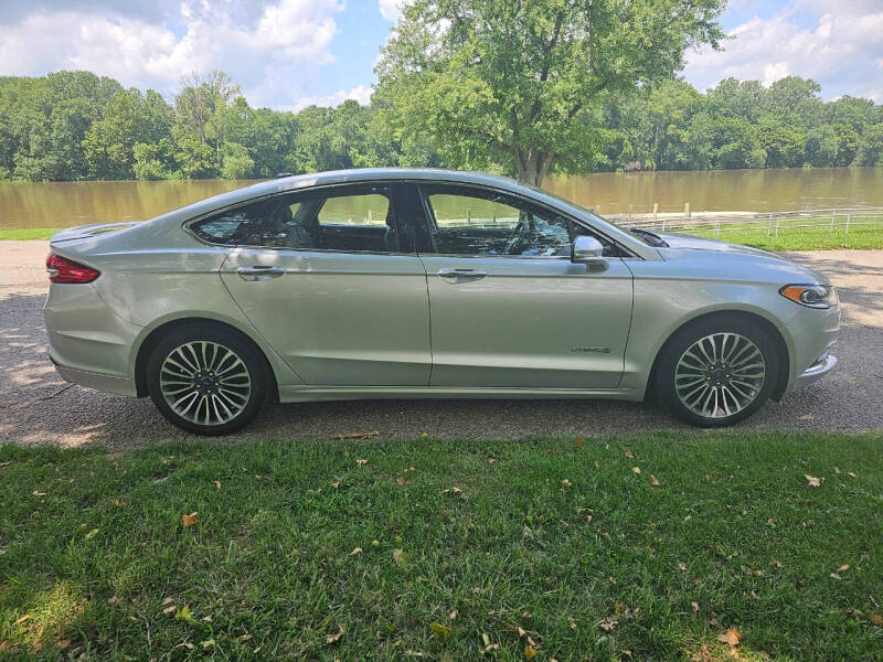 Used 2018 Ford Fusion Hybrid Titanium with VIN 3FA6P0RU0JR242421 for sale in Terre Haute, IN