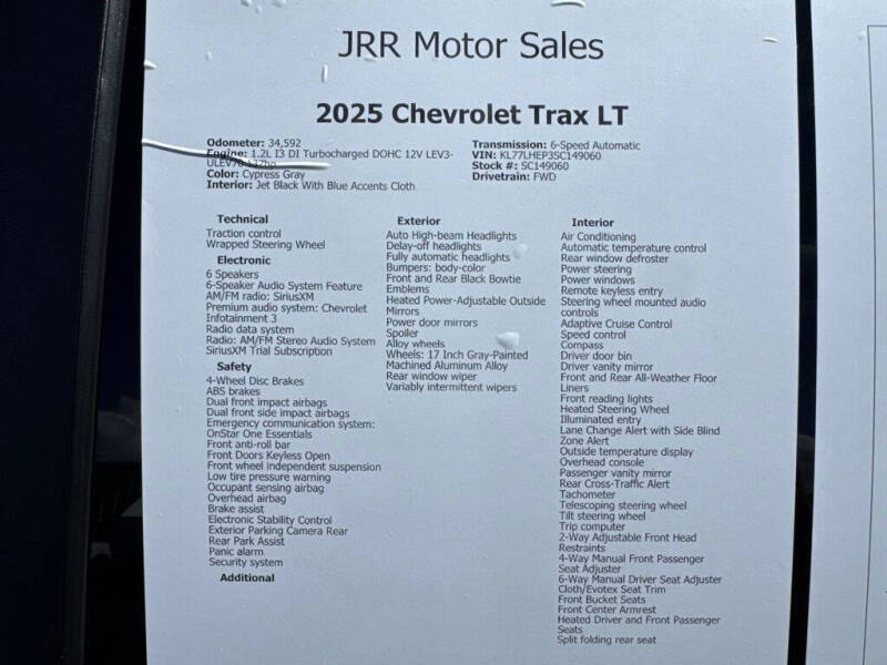 2025 Chevrolet Trax LT