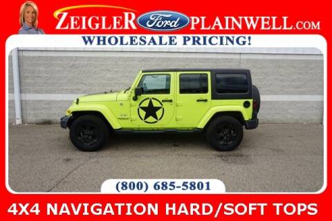 2016 Jeep Wrangler Unlimited for sale at Zeigler Ford of Plainwell - Jeff Bishop in Plainwell MI