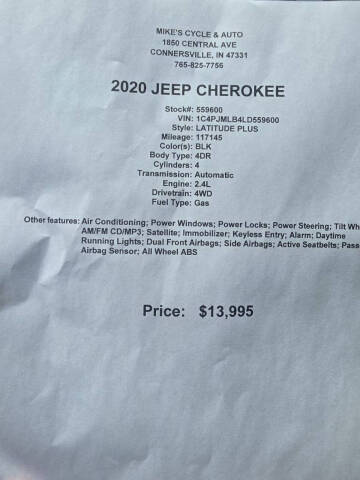 2020 Jeep Cherokee Latitude Plus