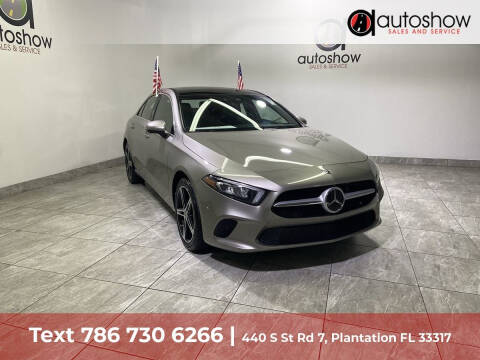 2019 Mercedes-Benz A-Class for sale at AUTOSHOW SALES & SERVICE in Plantation FL