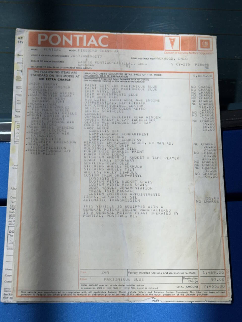 1978 Pontiac Trans Am 97