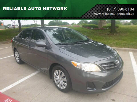 2013 Toyota Corolla for sale at RELIABLE AUTO NETWORK in Arlington TX