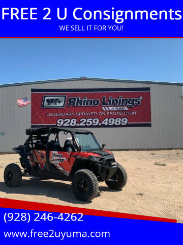 2017 Polaris RZR XP 4 Turbo for sale at FREE 2 U Consignments in Yuma AZ