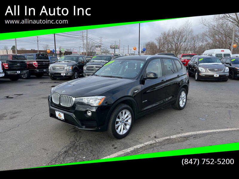 2017 BMW X3 for sale at All In Auto Inc in Palatine IL