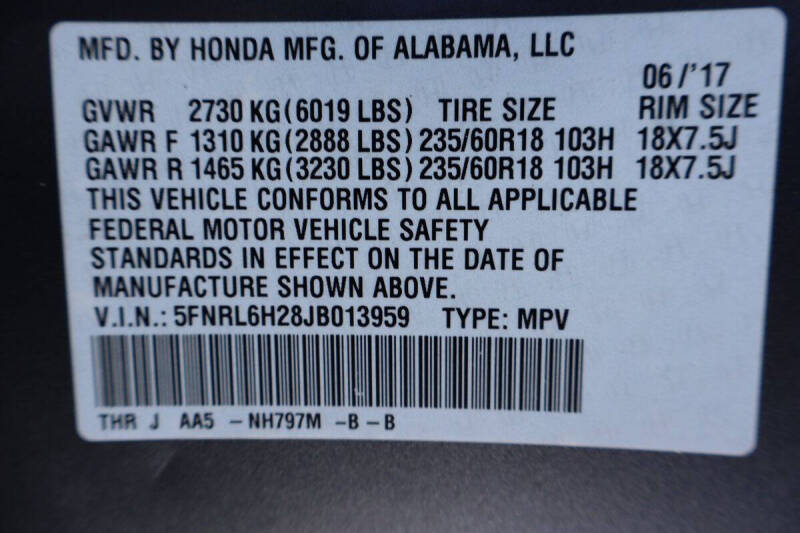 2018 Honda Odyssey LX