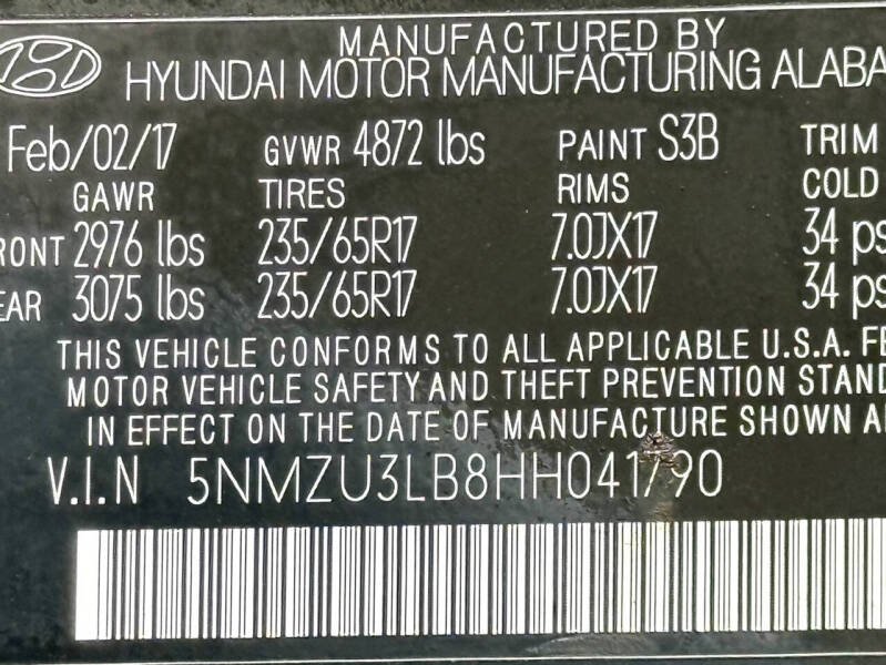 2017 Hyundai Santa Fe Sport 2.4L