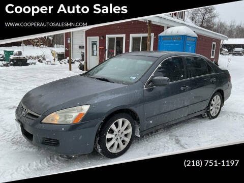 2007 Honda Accord for sale at Cooper Auto Sales in Bemidji MN