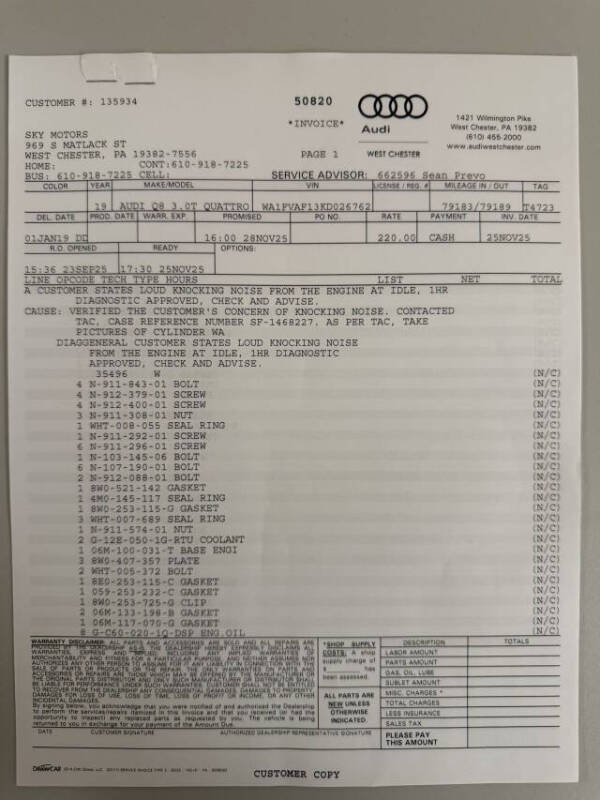 2019 Audi Q8 quattro Prestige 55 TFSI