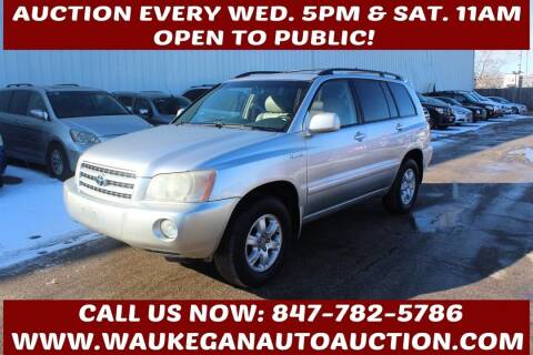 2001 Toyota Highlander for sale at Waukegan Auto Auction in Waukegan IL