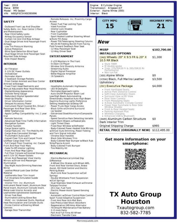 2019 BMW M5 Competition