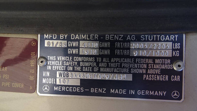 1989 Mercedes-Benz 560-Class 560 SL