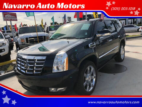 2012 Cadillac Escalade Hybrid for sale at Navarro Auto Motors in Hialeah FL