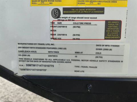2026 Travel Lite ROVE LITE 12RK