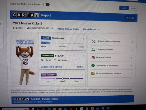 2022 Nissan Kicks S