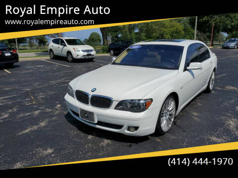 2008 BMW 7 Series for sale at Royal Empire Auto in Milwaukee WI